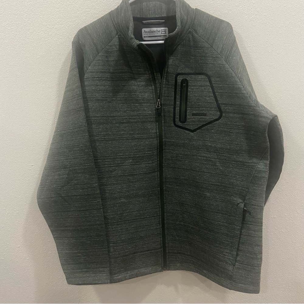 Avalanche Men's Outdoor Thermal-Mid Layer Zip up Green Jacket Size XL‎